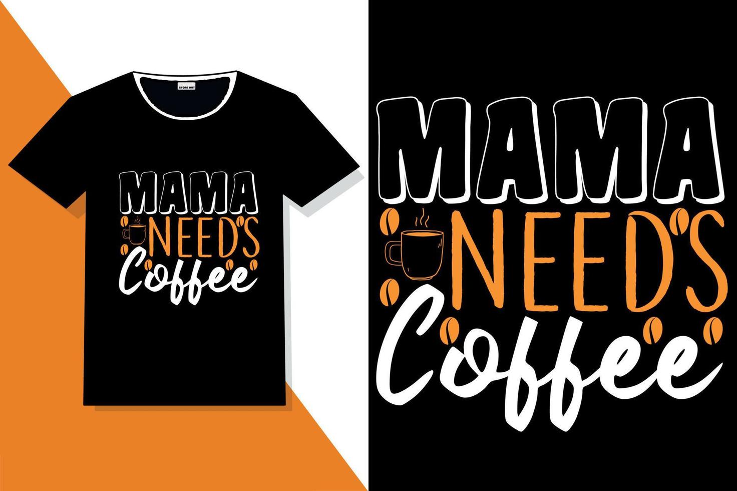 coffee typography t shirt design vector