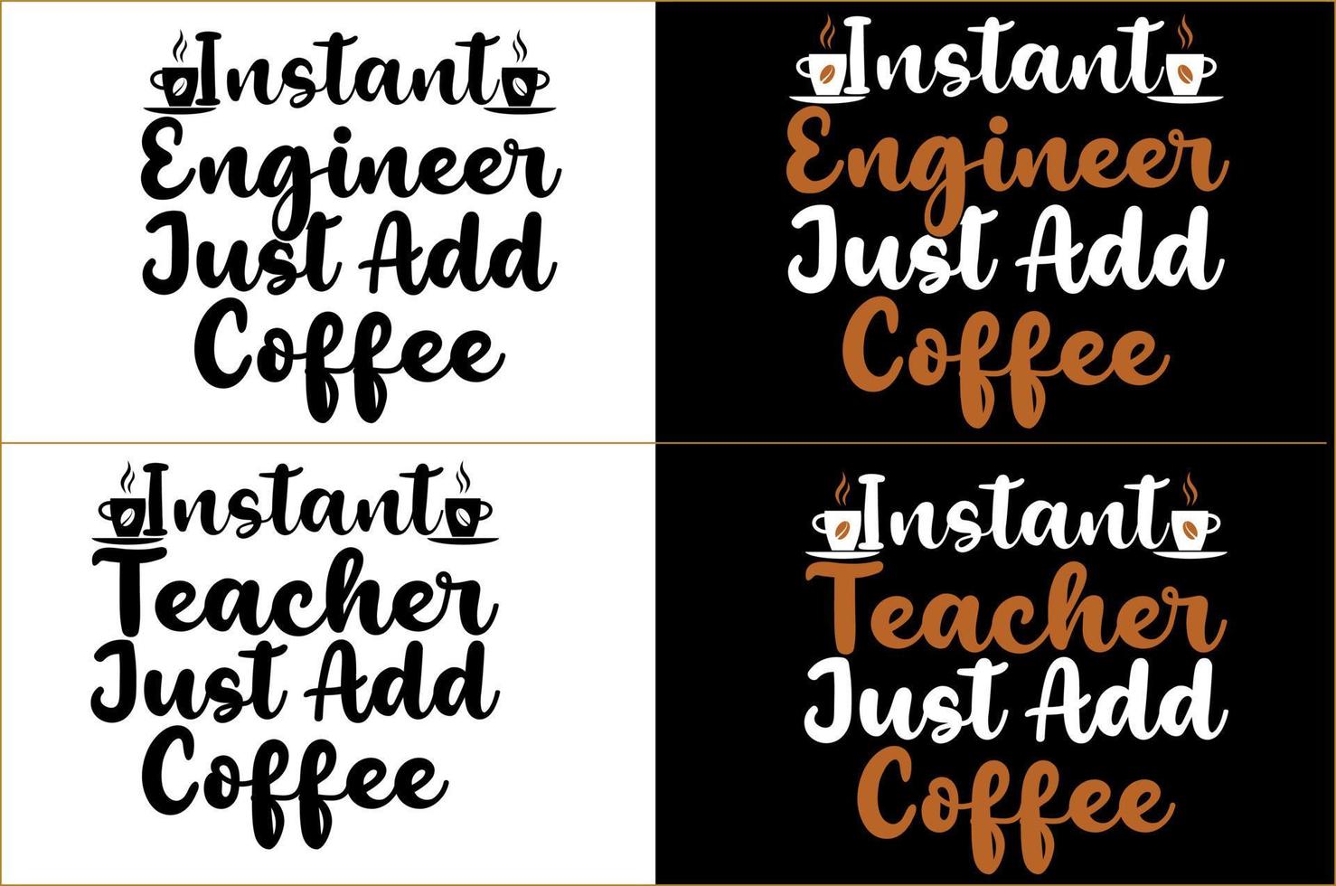 coffee typography t shirt design vector