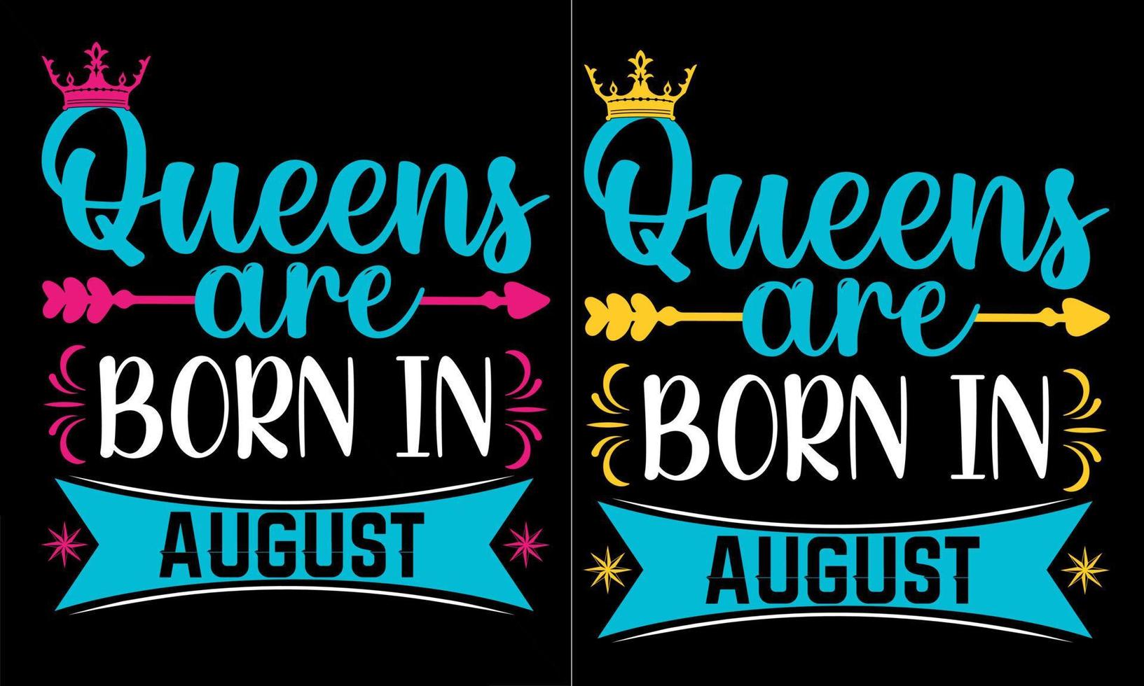 Popular phrase queens are born in t shirt designs vector