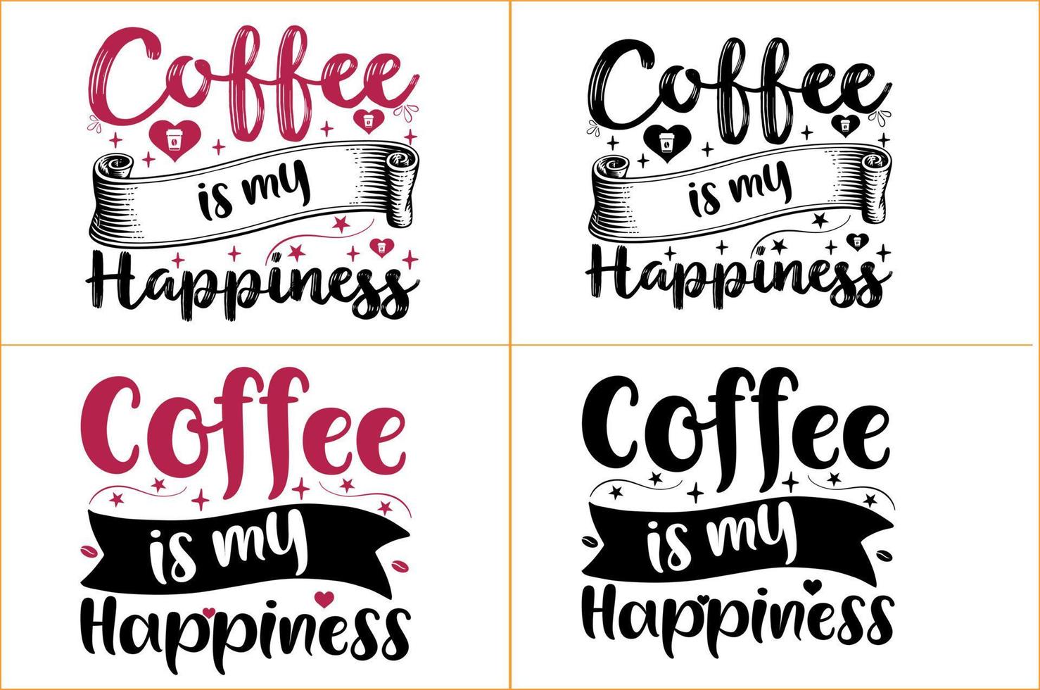 tipografía de citas de motivación de café o camiseta de tipografía de café vector