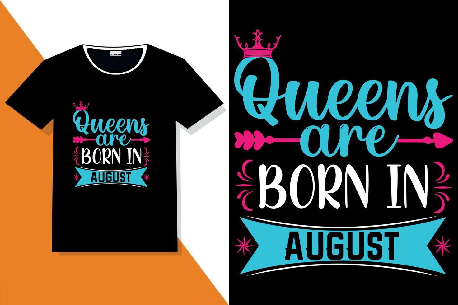 Popular phrase queens are born in t shirt designs vector