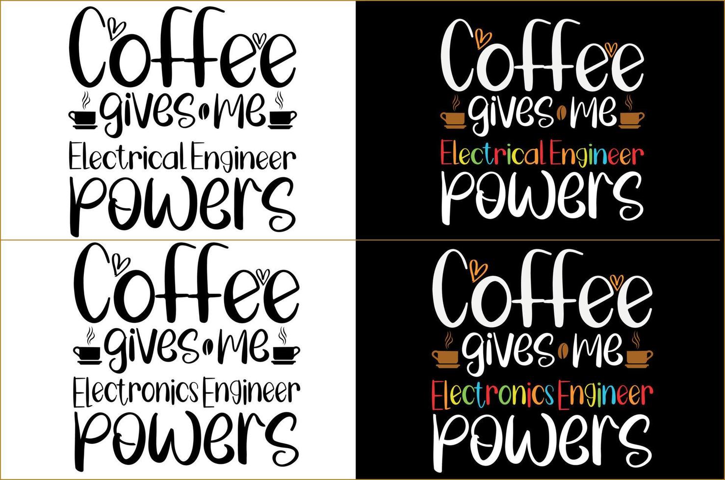 coffee typography t shirt design vector