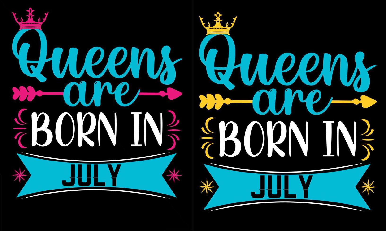 Popular phrase queens are born in t shirt designs vector