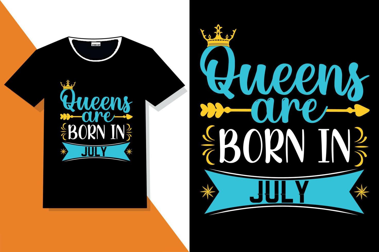 Popular phrase queens are born in t shirt designs vector