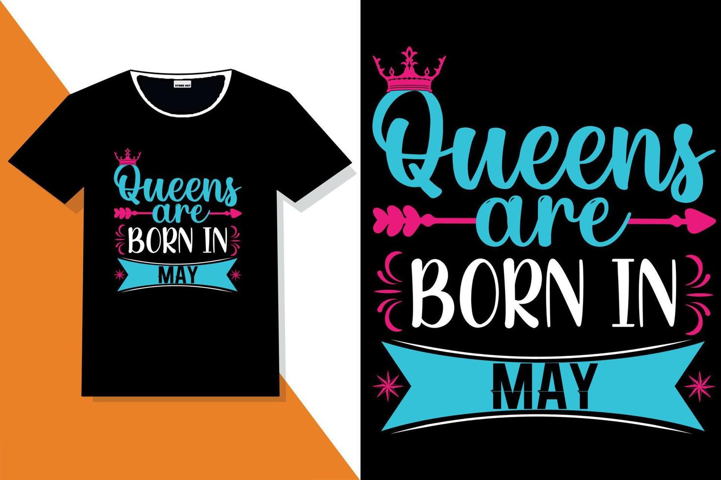 Popular phrase queens are born in t shirt designs vector
