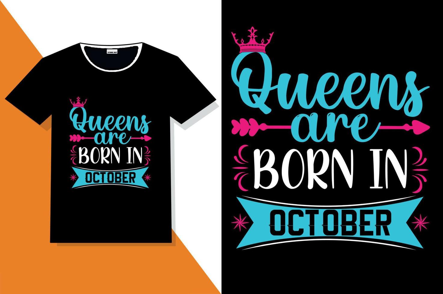Popular phrase queens are born in t shirt designs vector