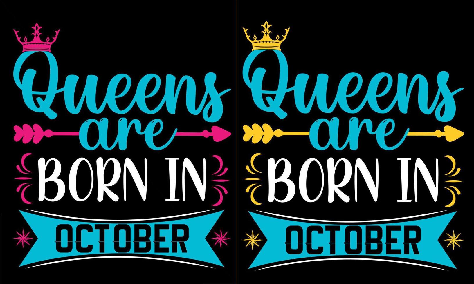 Popular phrase queens are born in t shirt designs vector