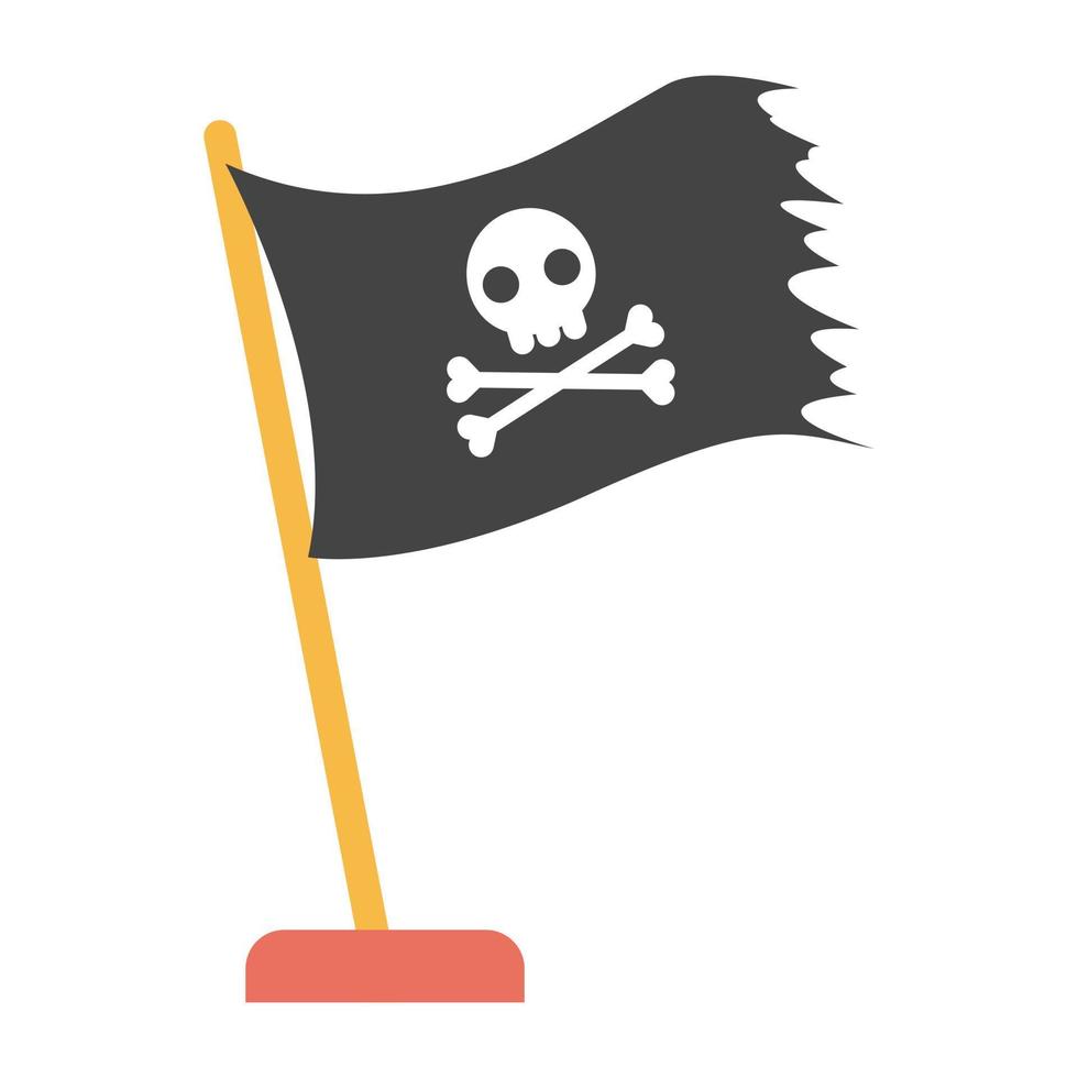 bandera pirata de moda vector