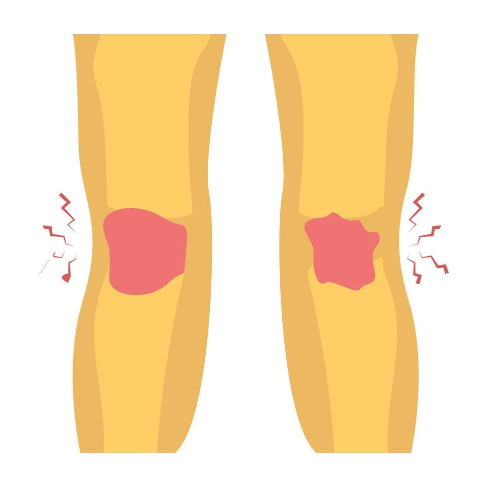 Trendy Knees Bleeding vector