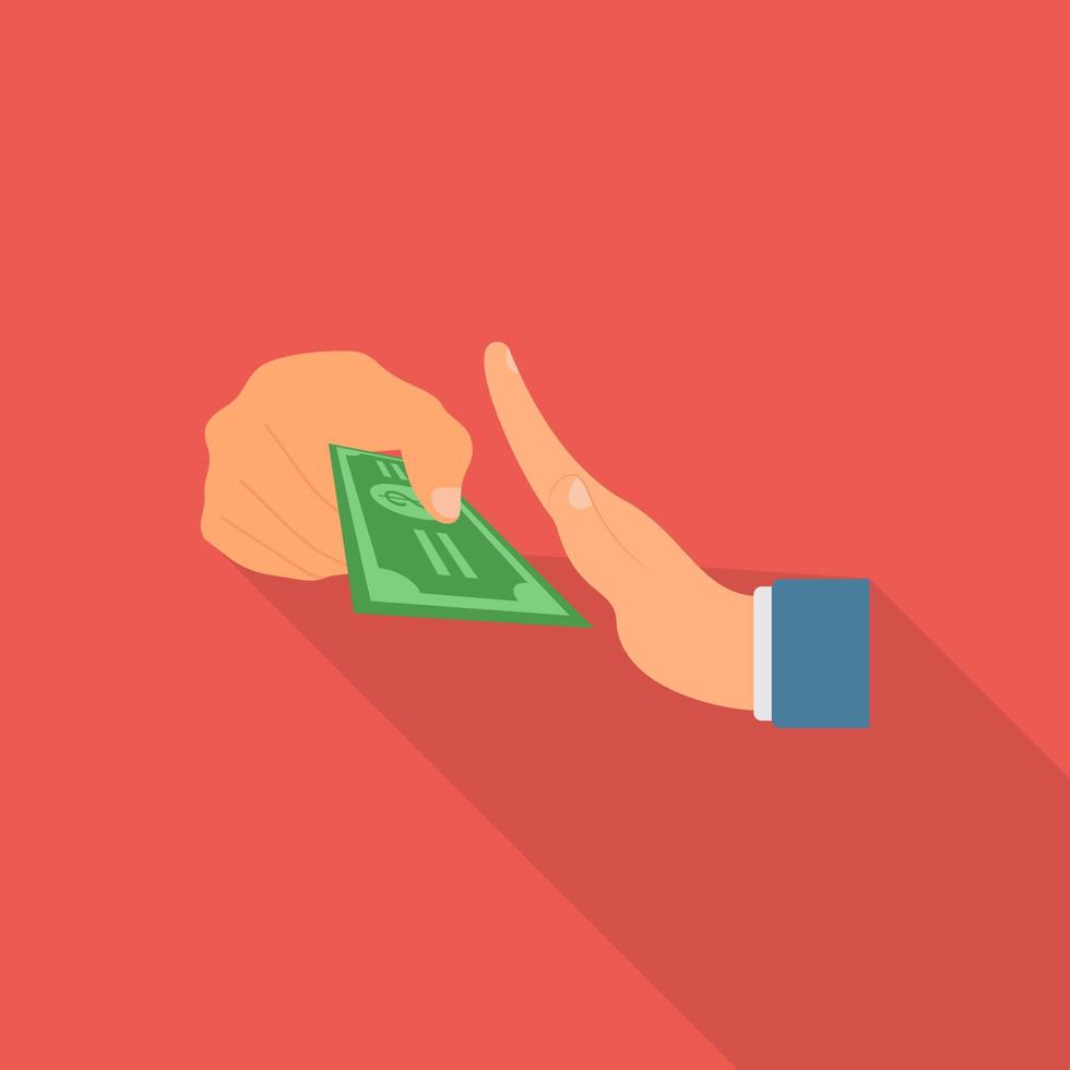 Trendy Stop Corruption vector