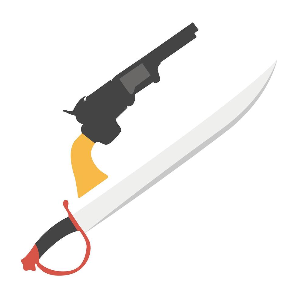 Trendy Pirate Weapon vector