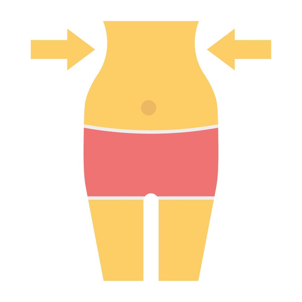 cuerpo delgado de moda vector