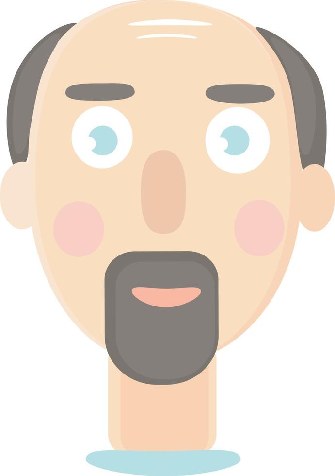 Man with blue eyes, illustration, vector on white background
