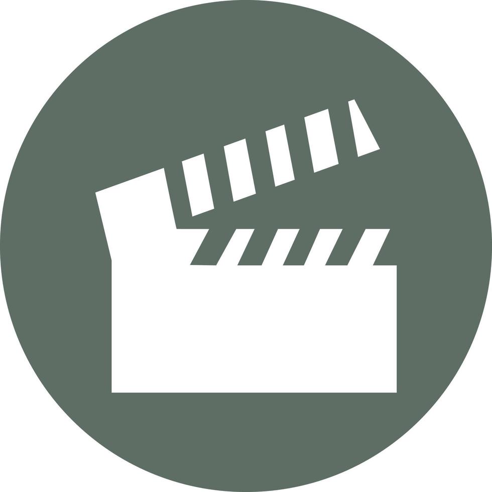 Movie slate, icon illustration, vector on white background