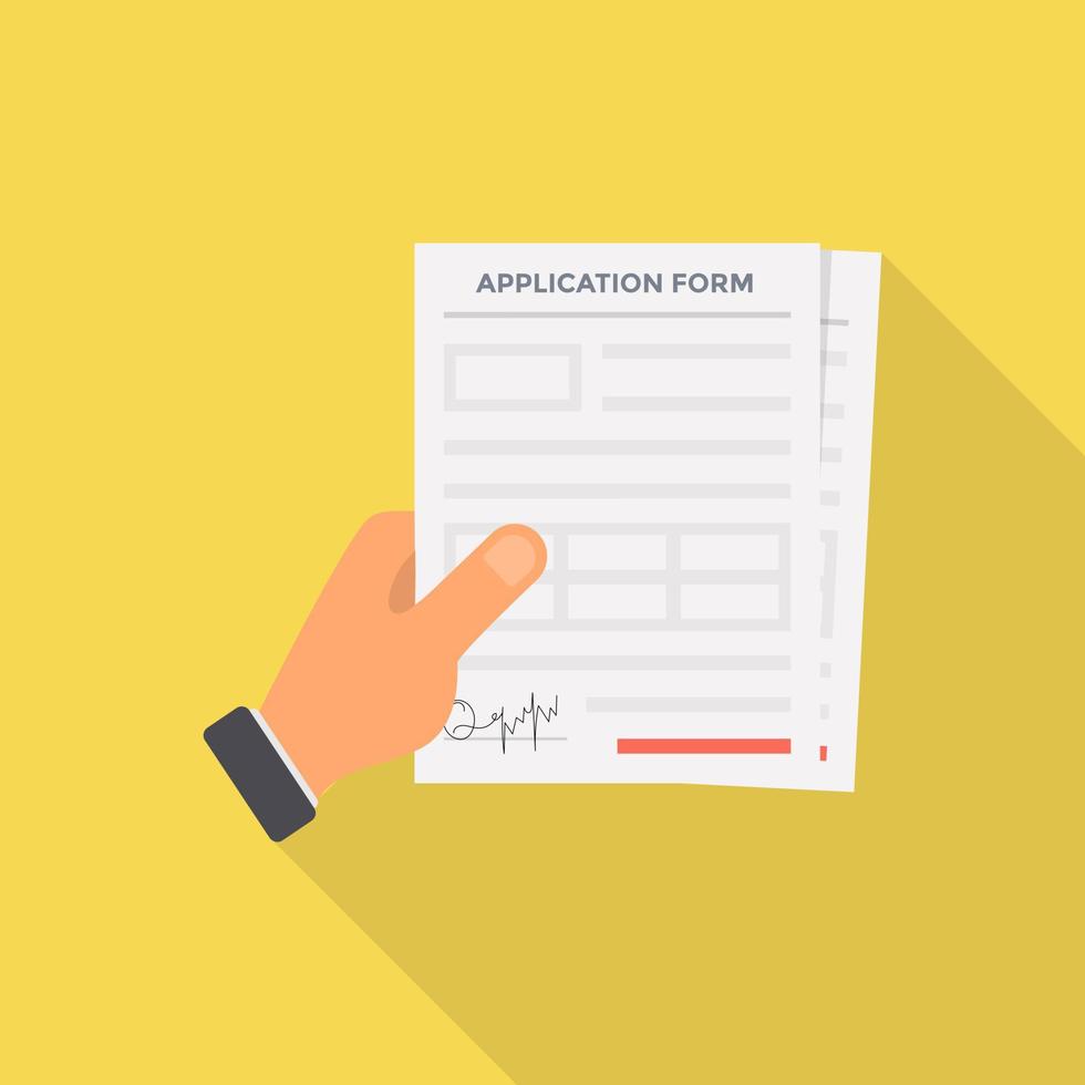 Trendy Application Form vector