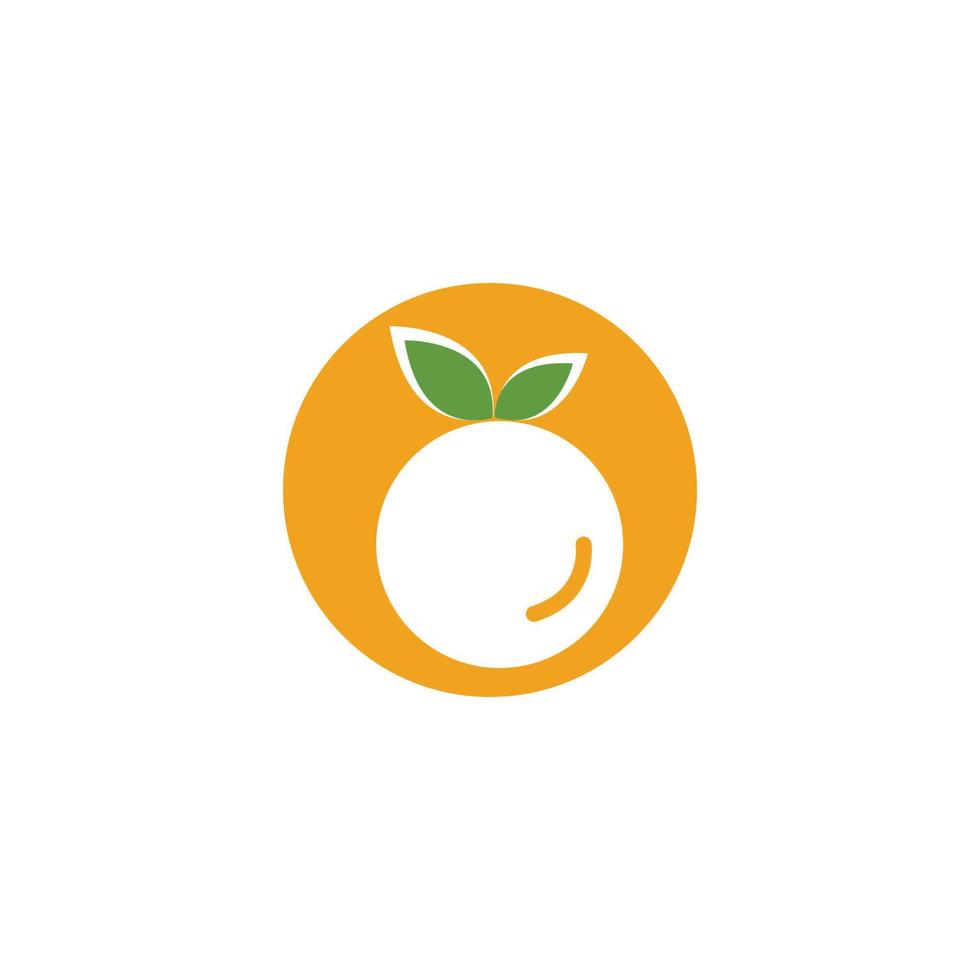 logo de fruta naranja vector