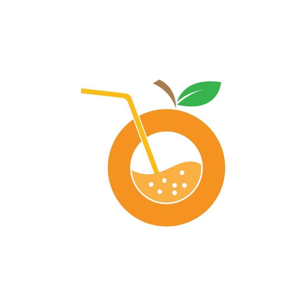 logo de fruta naranja vector