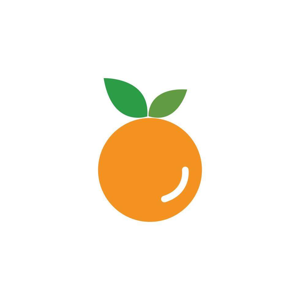 logo de fruta naranja vector