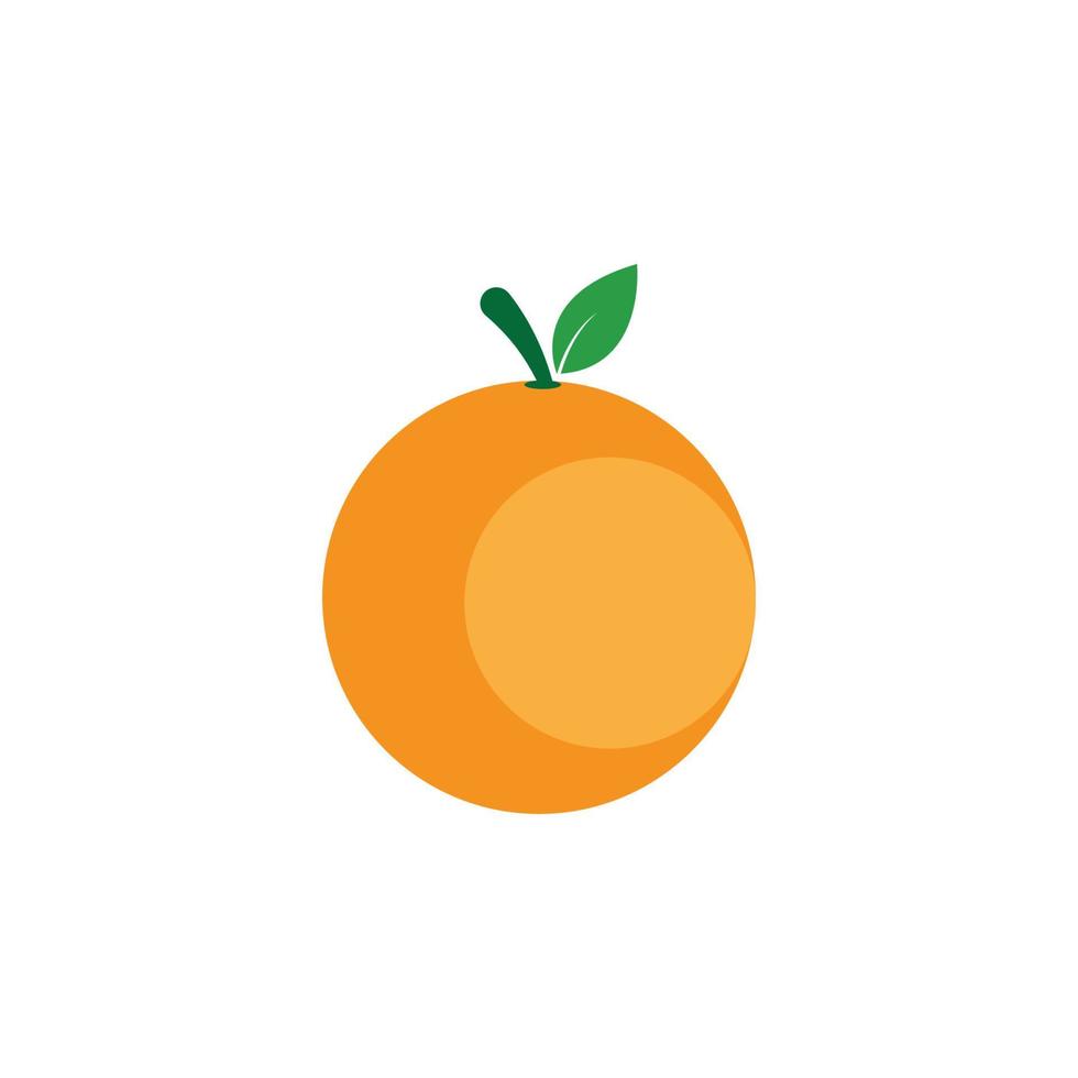 logo de fruta naranja vector