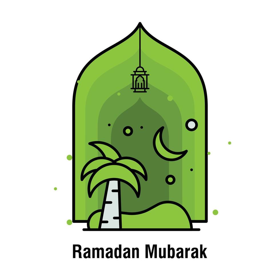 Ramadan Kareem concept banner vector illustration