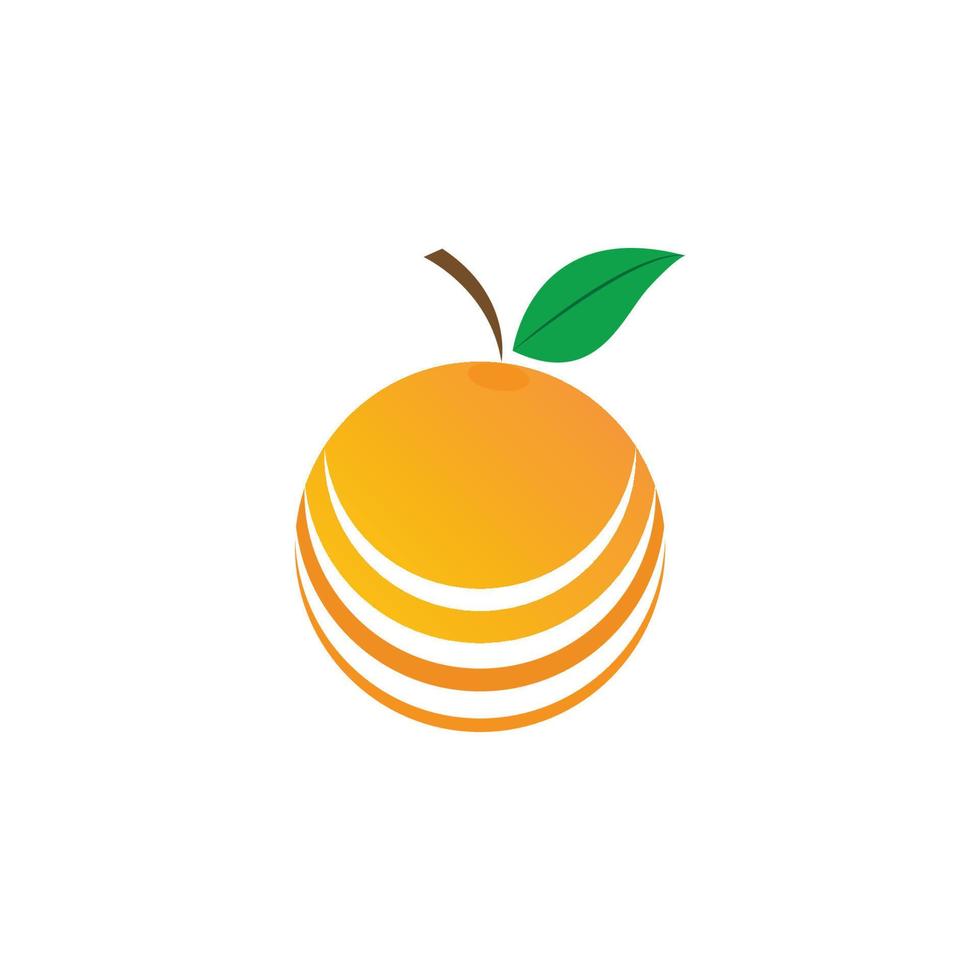 logo de fruta naranja vector