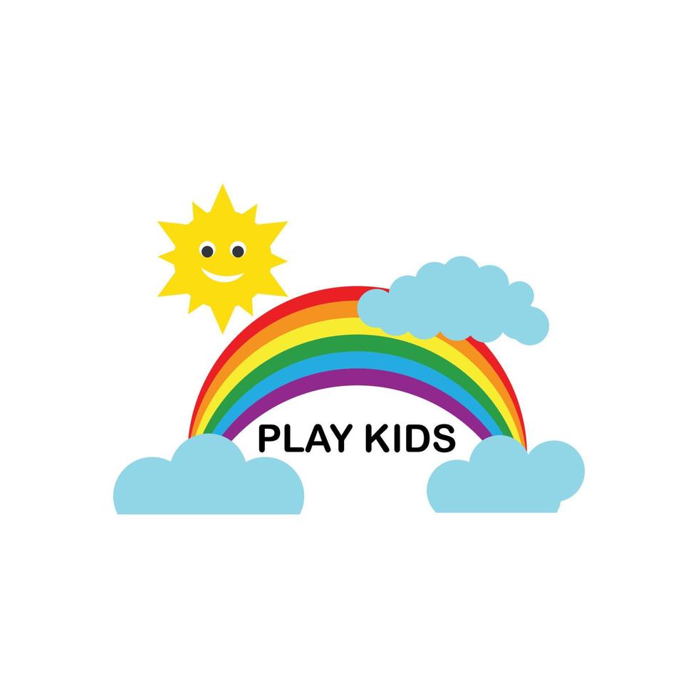 logotipo del mundo de los niños vector