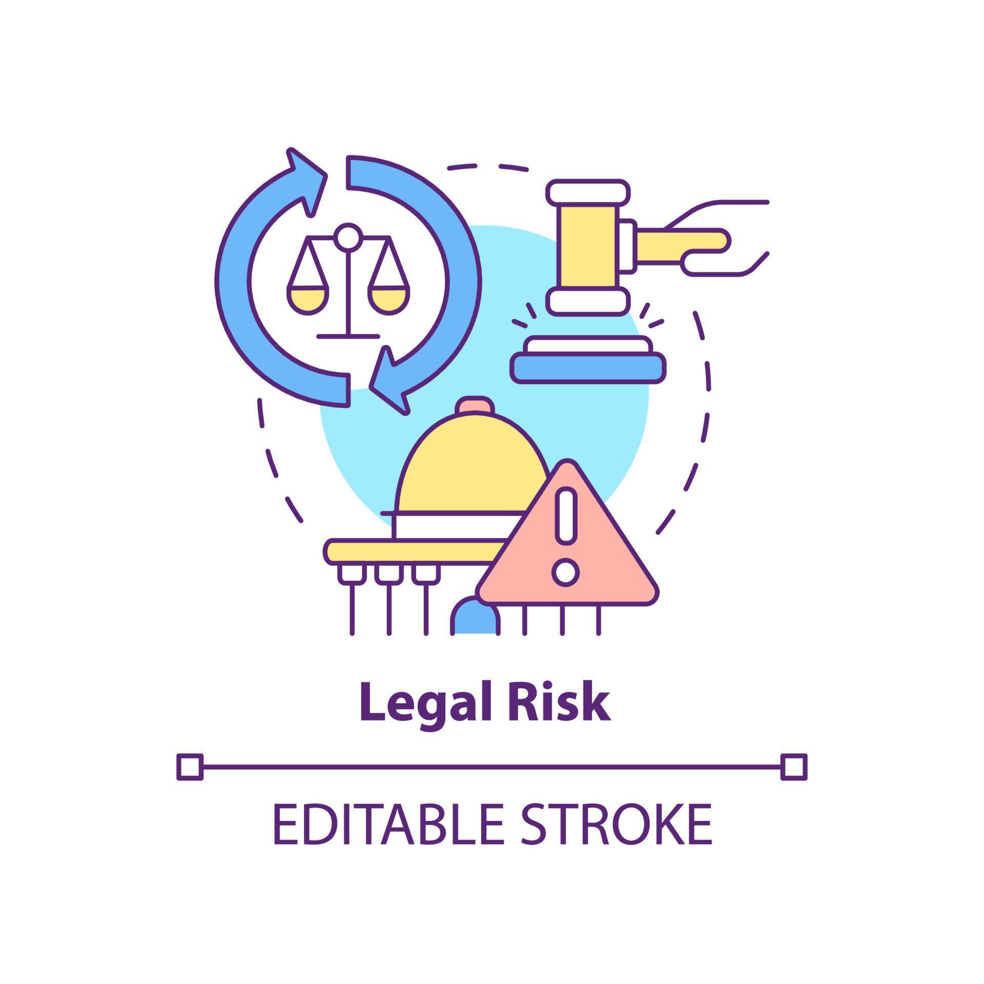 Legal risk concept icon. Risk category abstract idea thin line