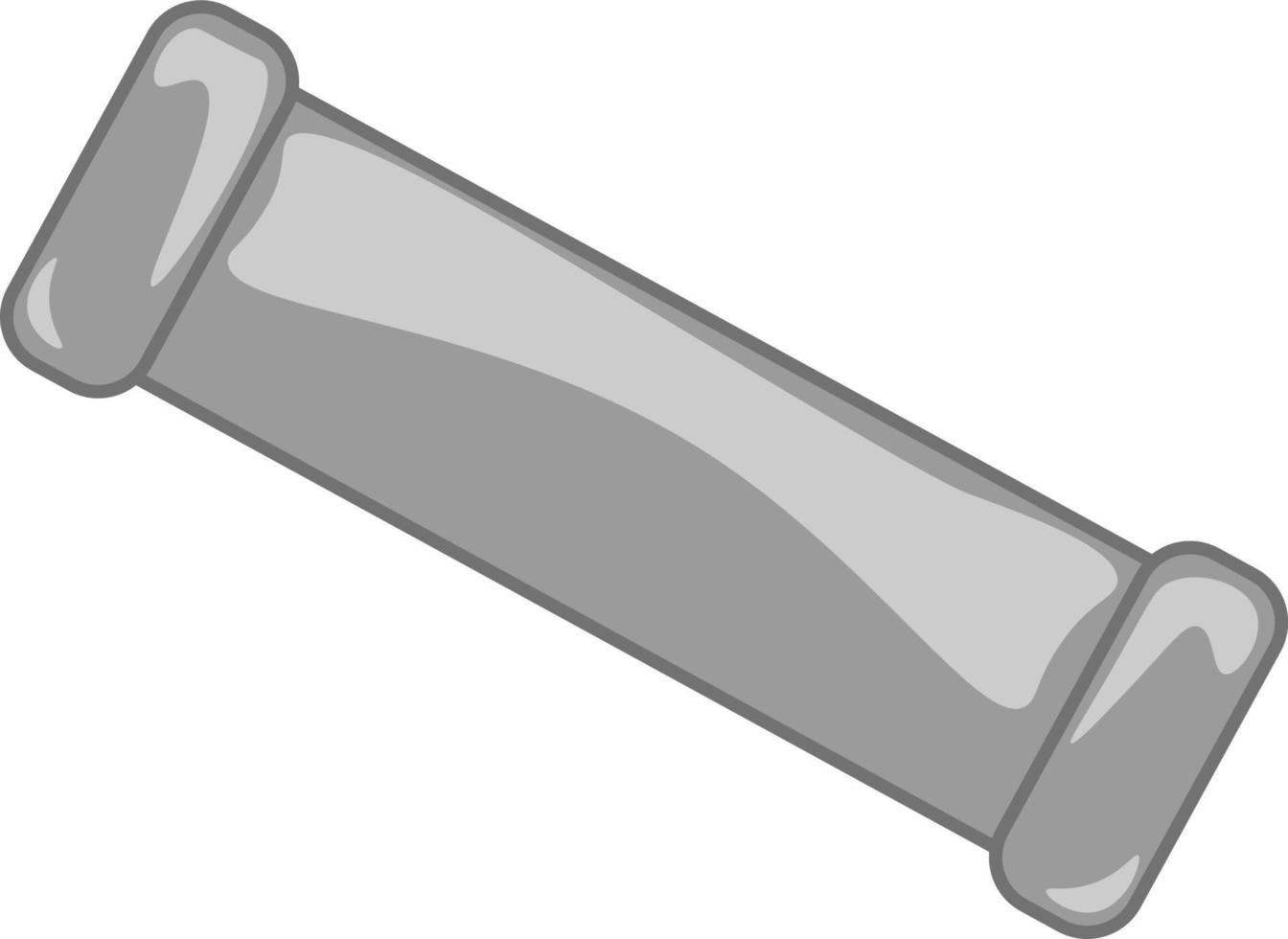 A grey pipe, vector or color illustration.