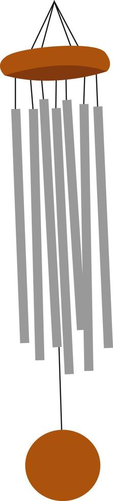 Wind chimes, illustration, vector on white background.
