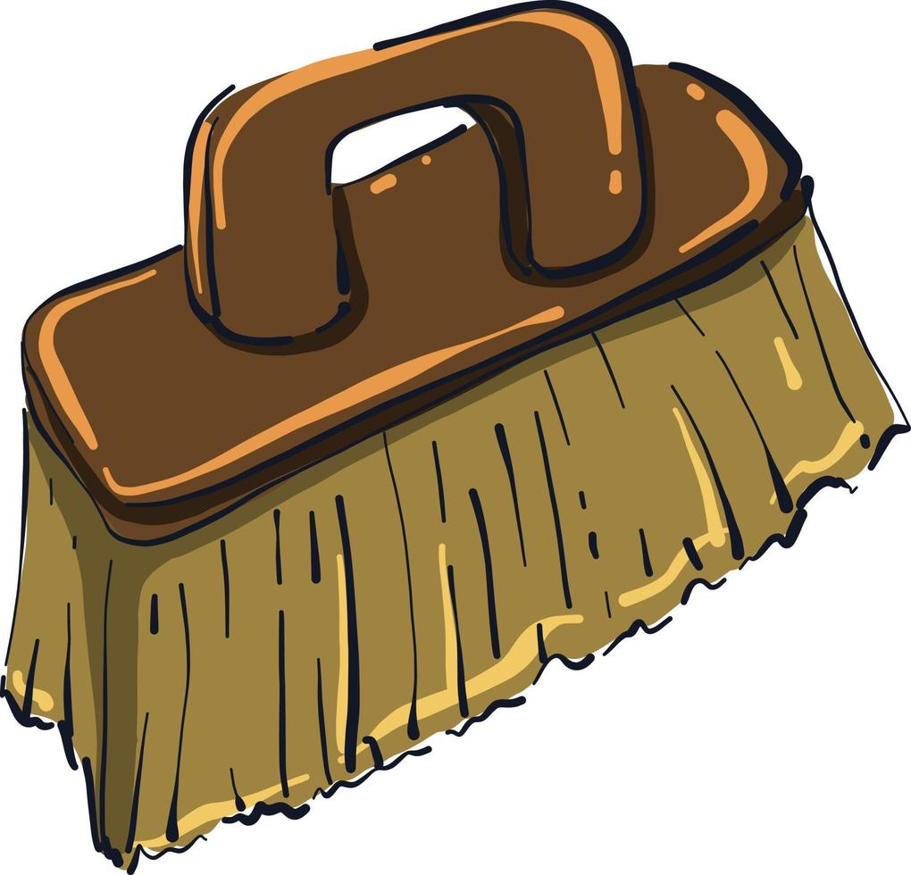 Big brush, illustration, vector on white background.