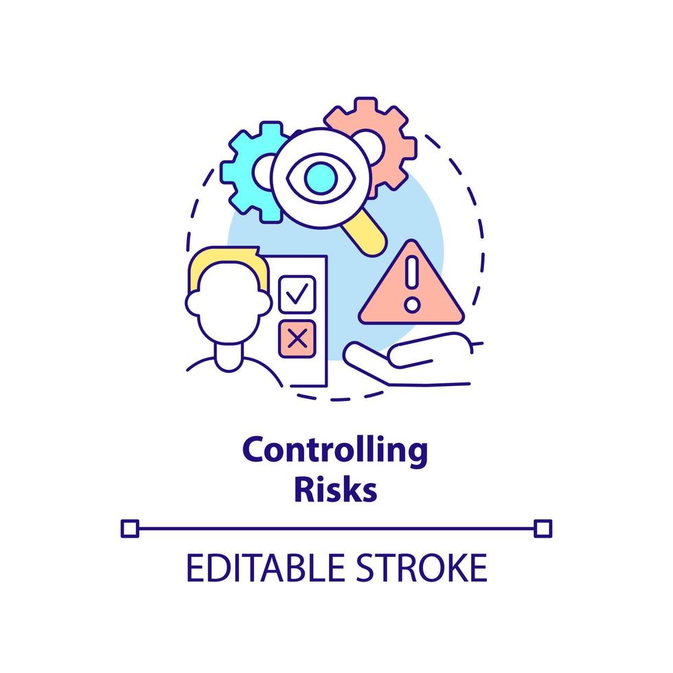 Controlling risks concept icon. Risk management process abstract idea