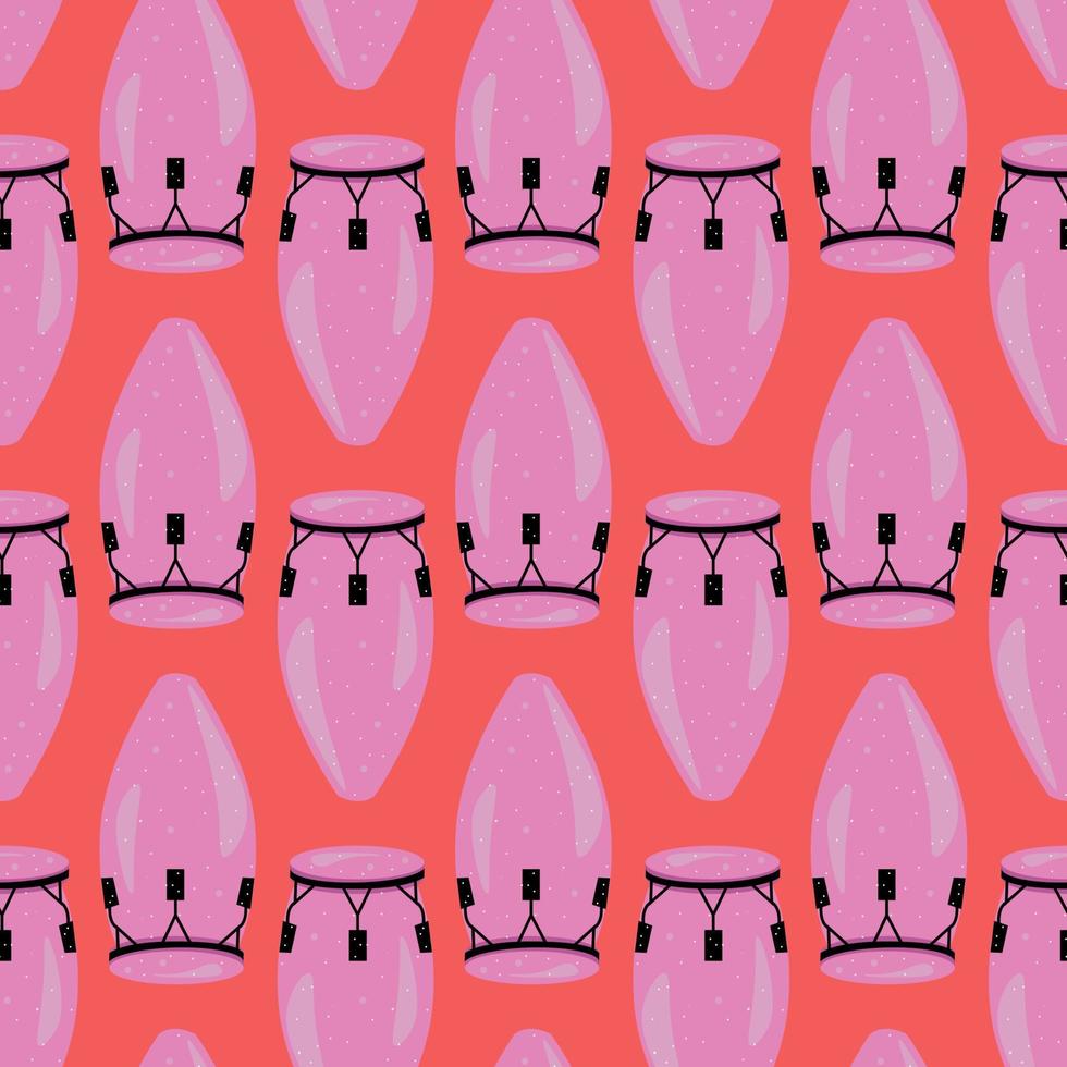 Congas pattern , illustration, vector on white background