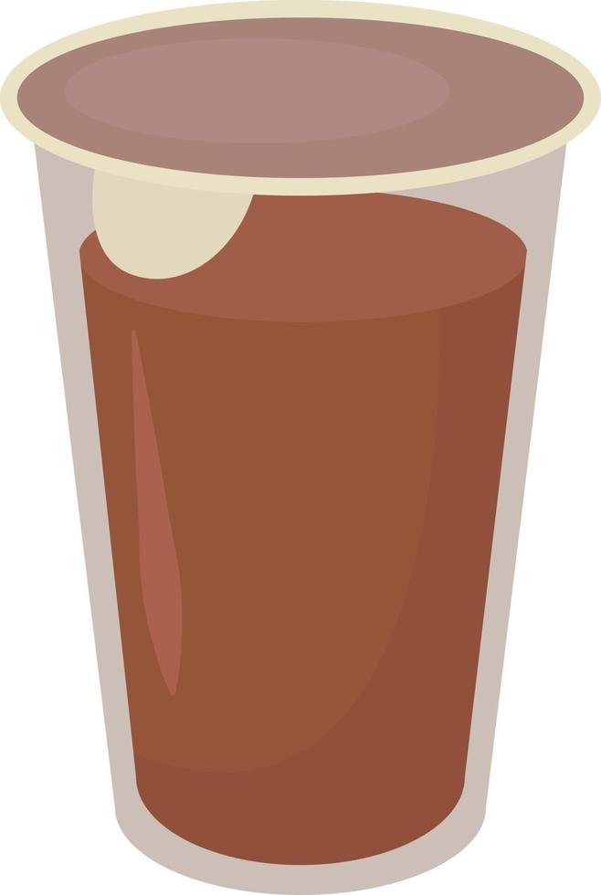 café en una taza, ilustración, vector sobre fondo blanco.