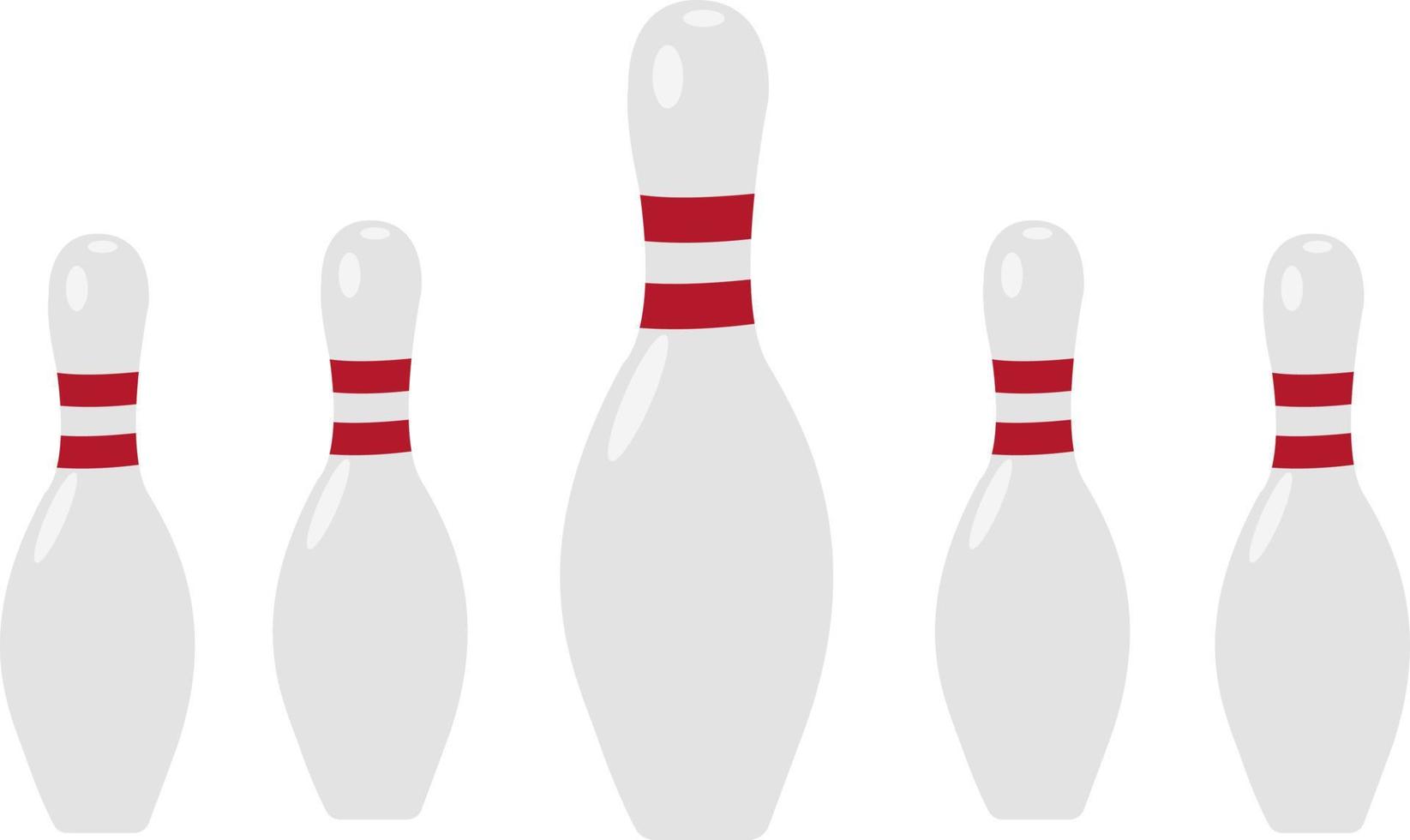 Bowling kegles, illustration, vector on white background