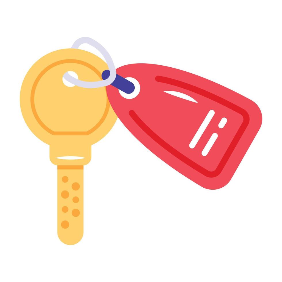 Trendy flat vector of a key