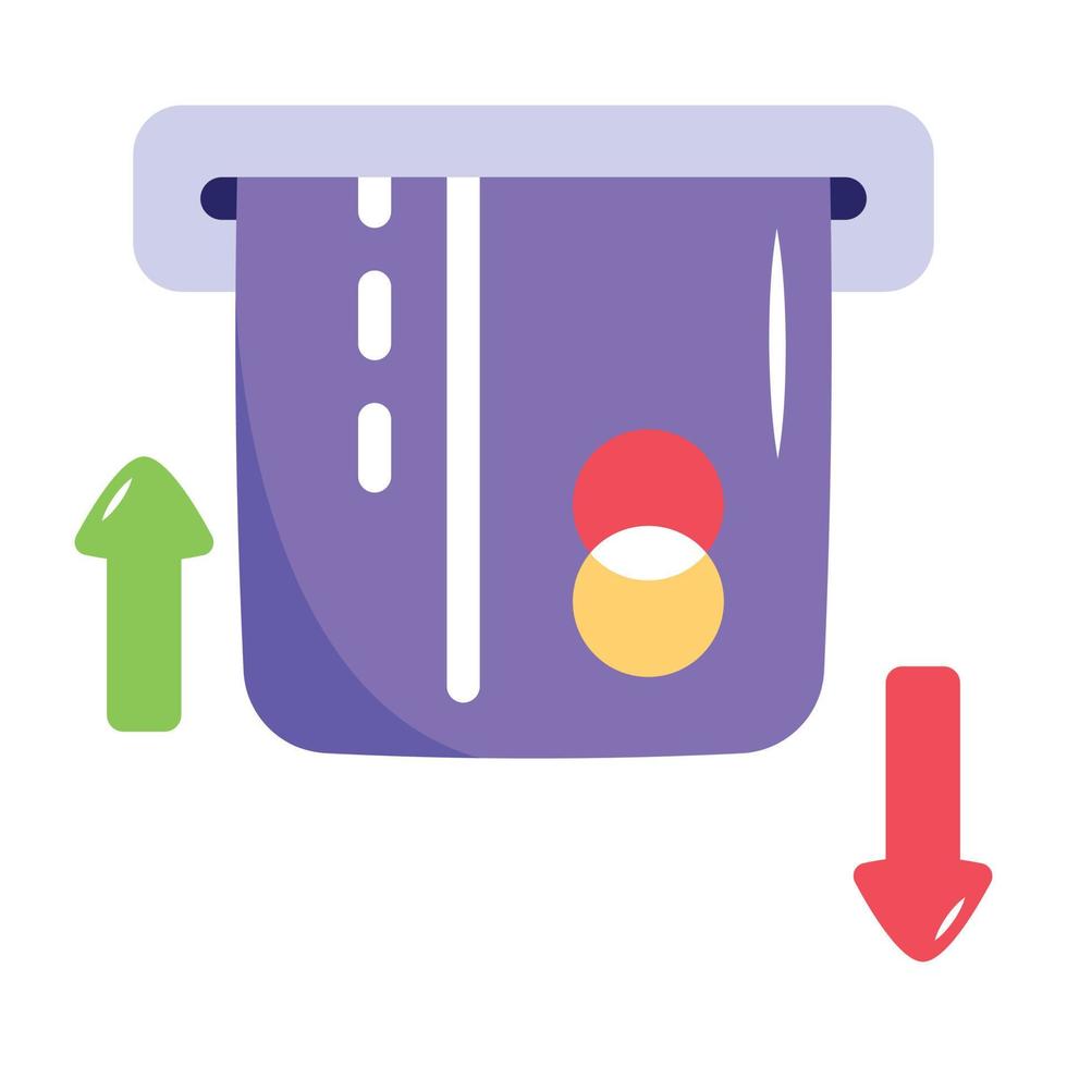 Premium flat icon of online transaction vector