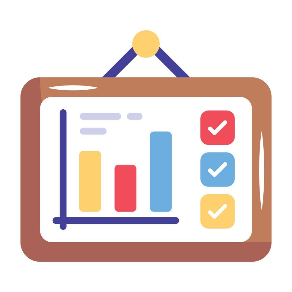 An editable flat icon of financial analysis vector