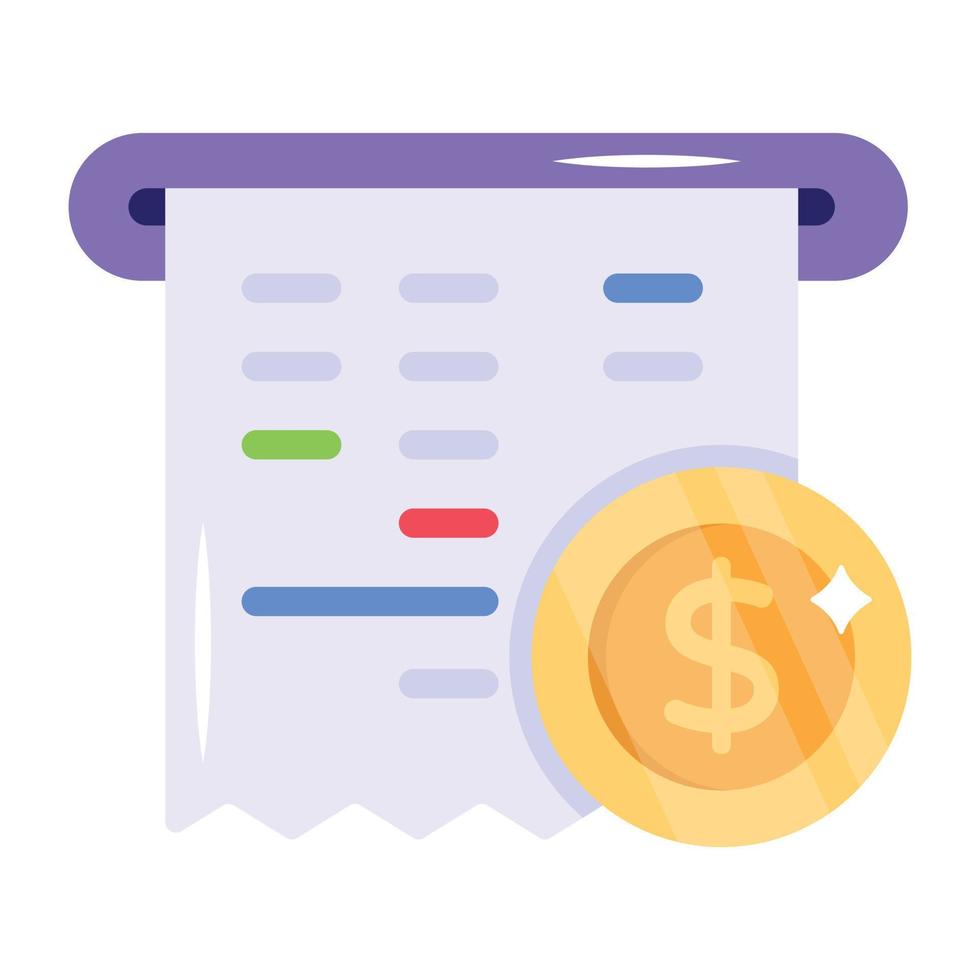 A scalable flat icon of financial report vector