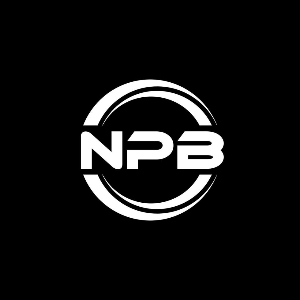 NPB letter logo design in illustration. Vector logo, calligraphy designs for logo, Poster, Invitation, etc.