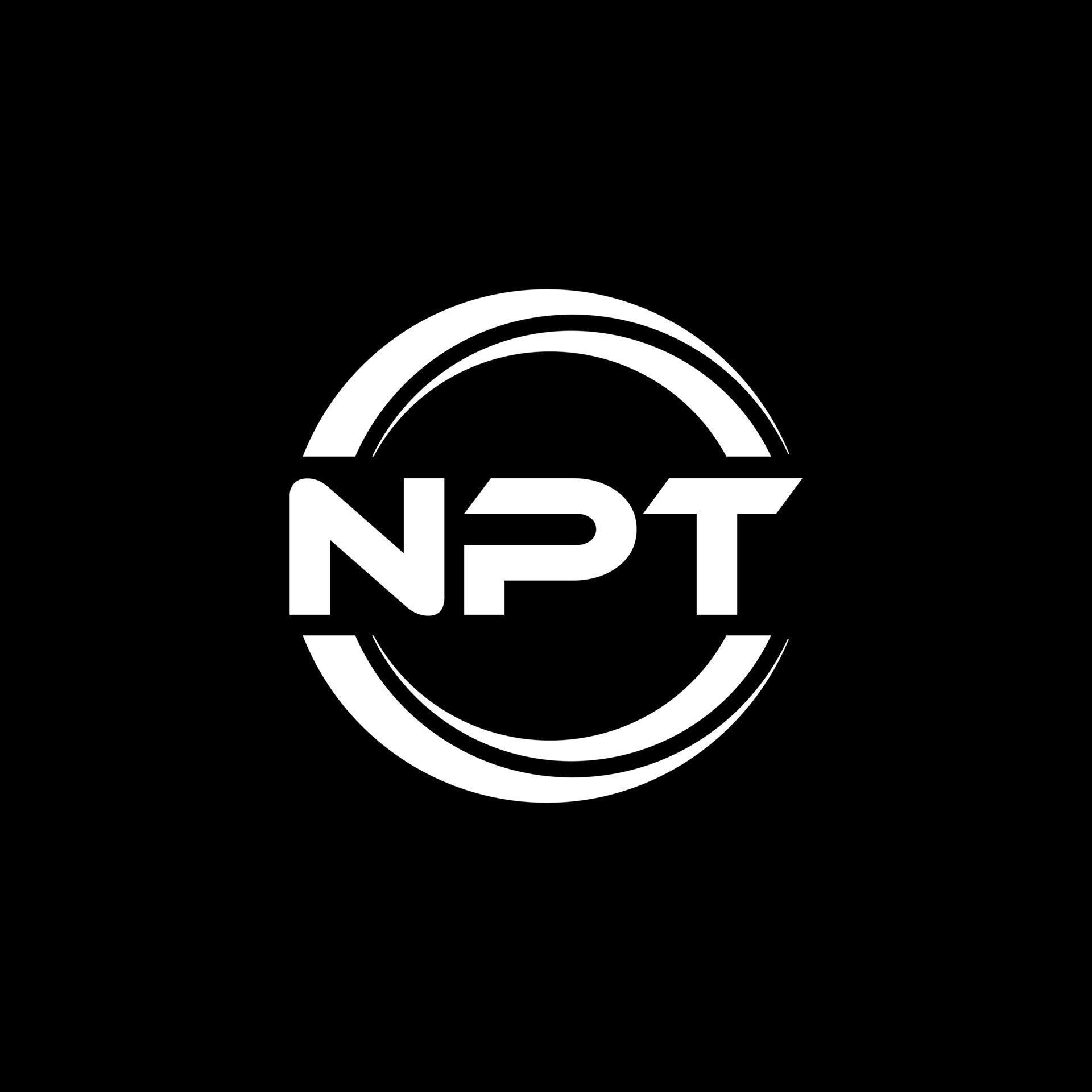 NPT letter logo design in illustration. Vector logo, calligraphy ...