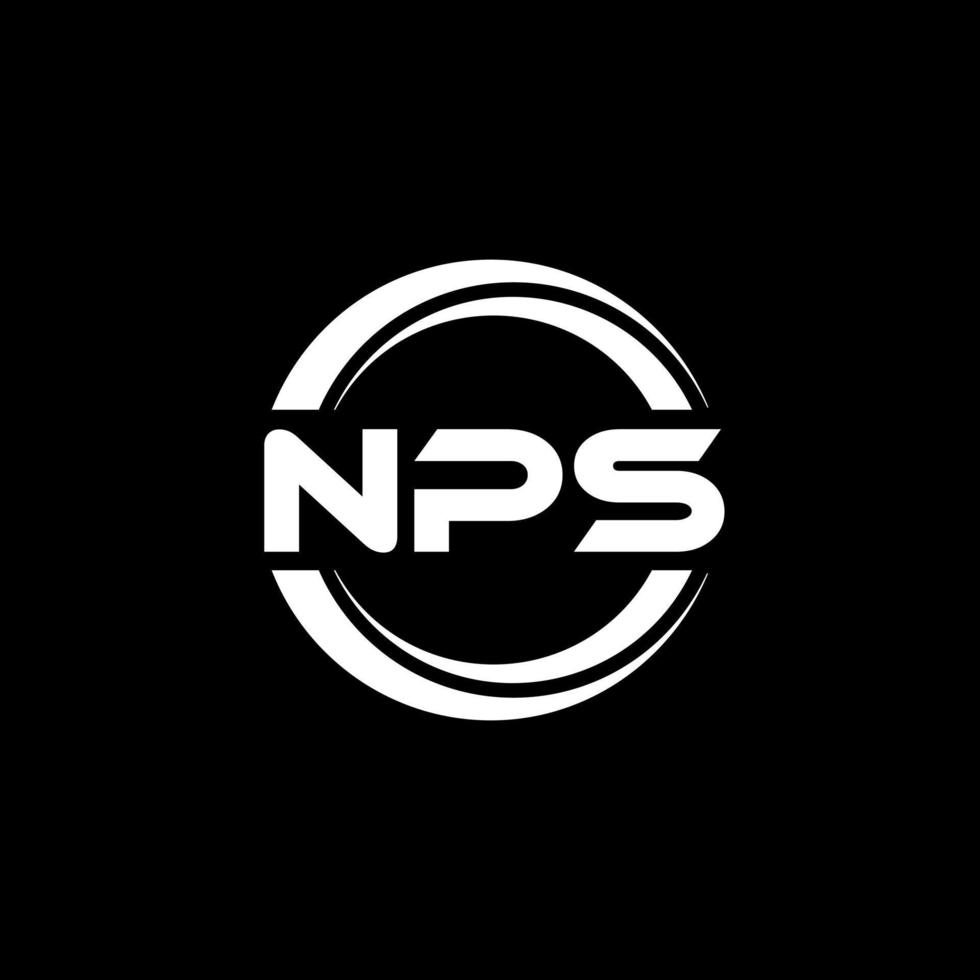 NPS letter logo design in illustration. Vector logo, calligraphy designs for logo, Poster, Invitation, etc.