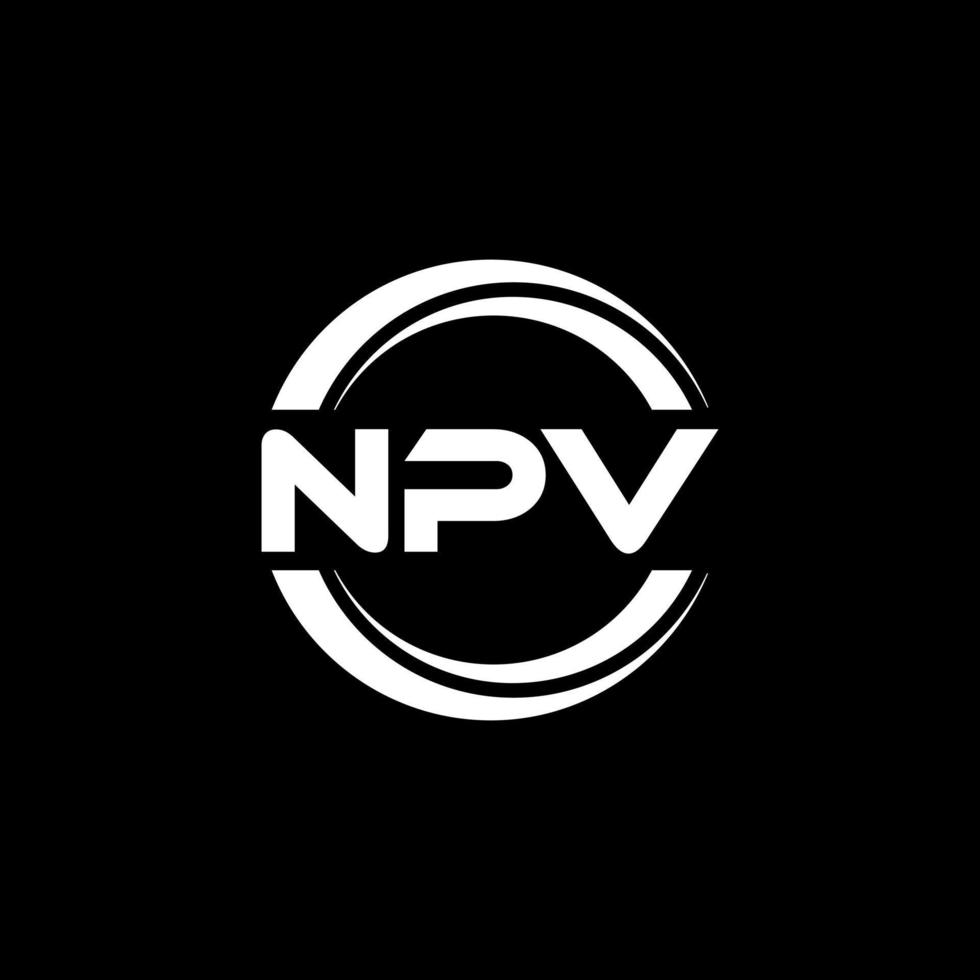 diseño de logotipo de letra npv en ilustración. logotipo vectorial, diseños de caligrafía para logotipo, afiche, invitación, etc. vector