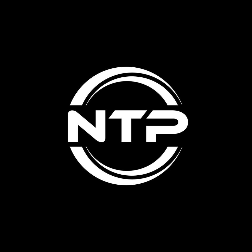 NTP letter logo design in illustration. Vector logo, calligraphy designs for logo, Poster, Invitation, etc.
