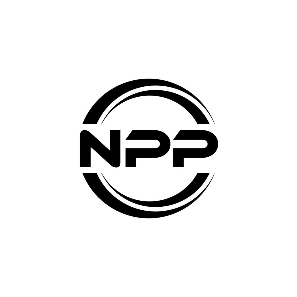 diseño de logotipo de letra npp en ilustración. logotipo vectorial, diseños de caligrafía para logotipo, afiche, invitación, etc. vector