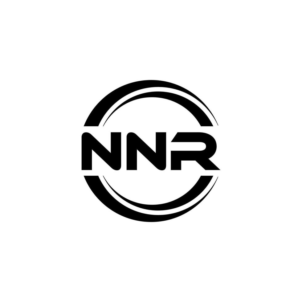 NNR letter logo design in illustration. Vector logo, calligraphy ...