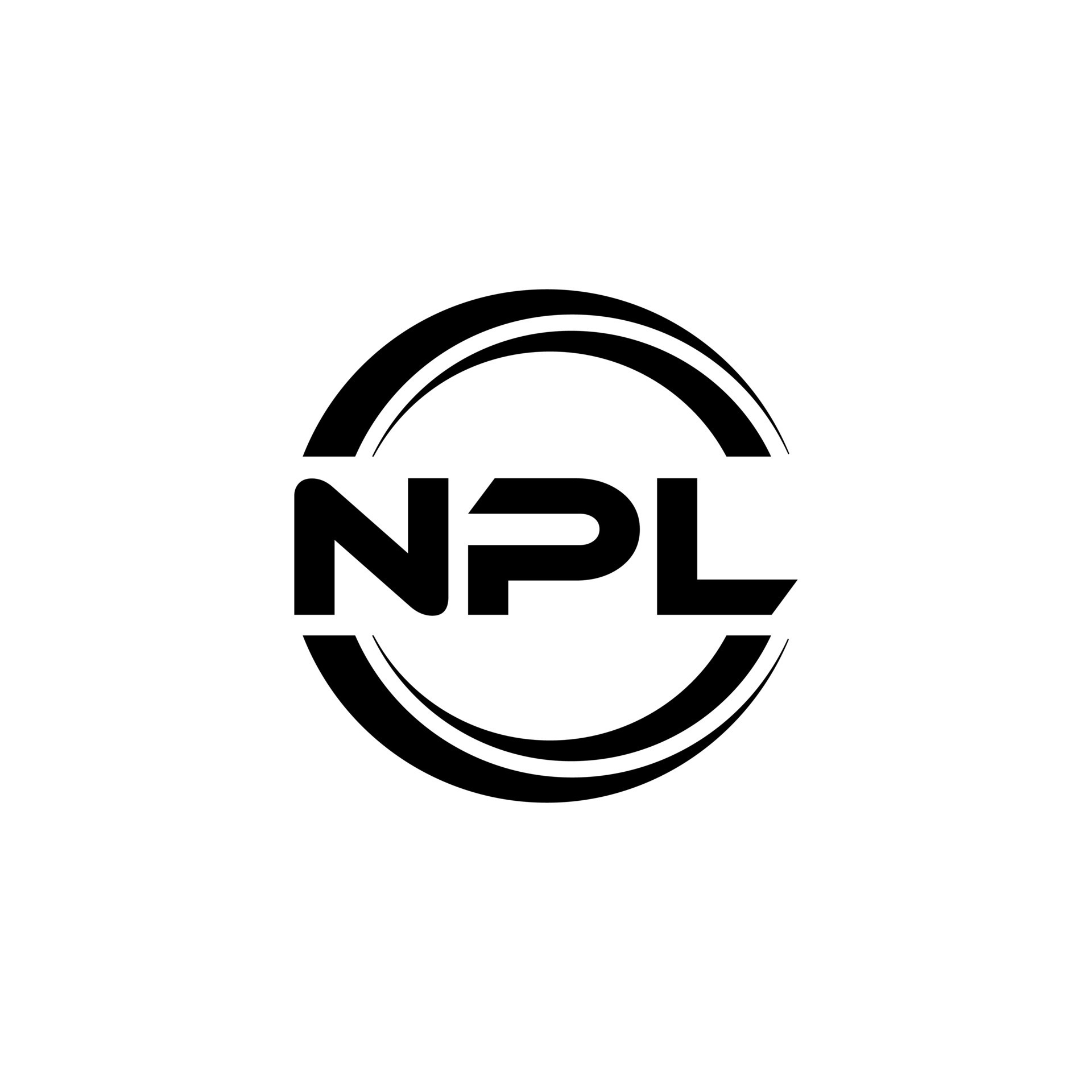 diseño de logotipo de letra npl en ilustración. logotipo vectorial