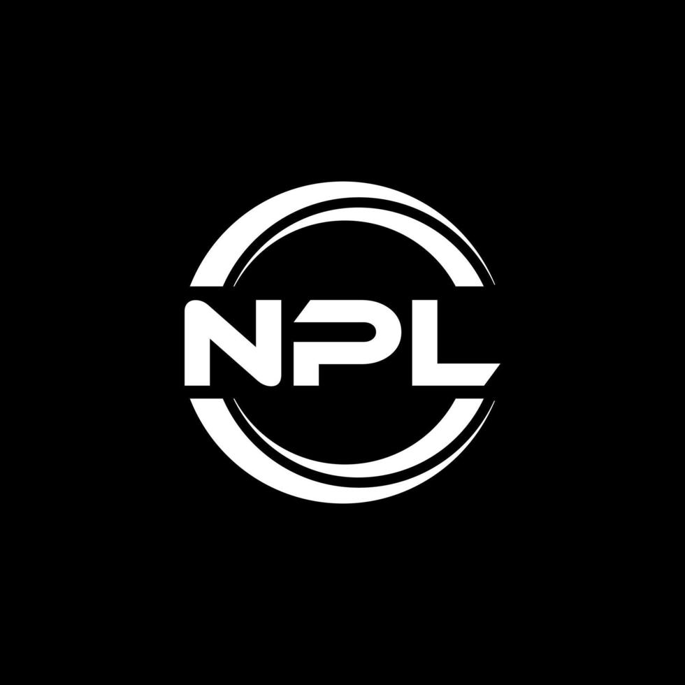 diseño de logotipo de letra npl en ilustración. logotipo vectorial, diseños de caligrafía para logotipo, afiche, invitación, etc. vector