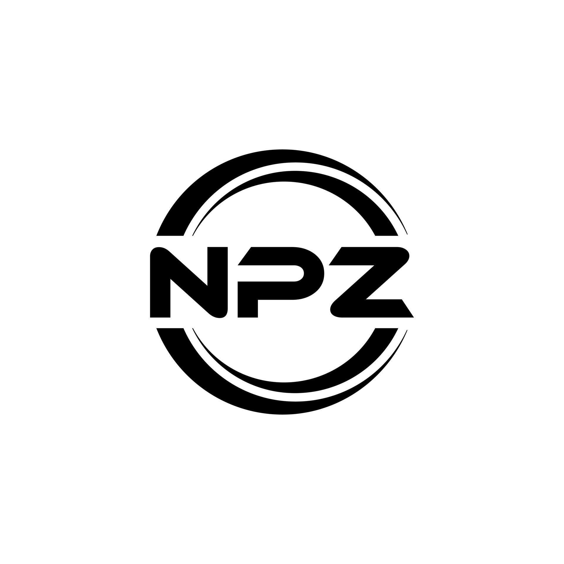 NPZ letter logo design in illustration. Vector logo, calligraphy