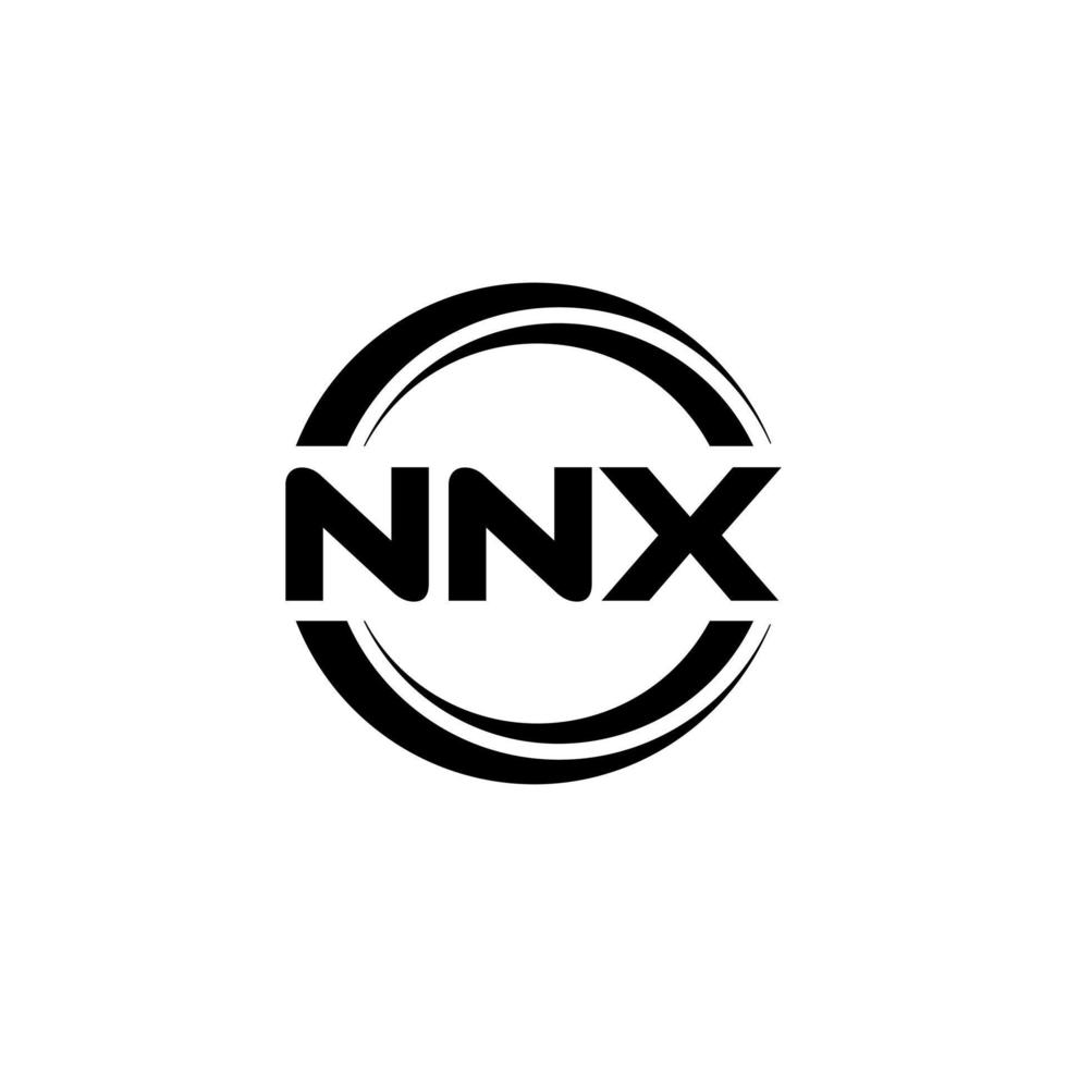 NNX letter logo design in illustration. Vector logo, calligraphy designs for logo, Poster, Invitation, etc.
