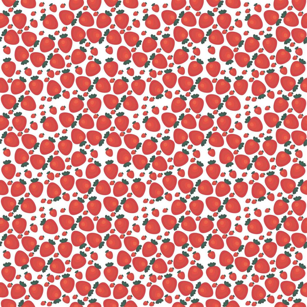 Minimal strawberries,seamless pattern on white background. vector